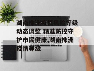 湖南株洲疫情风险等级动态调整 精准防控守护市民健康,湖南株洲疫情等级